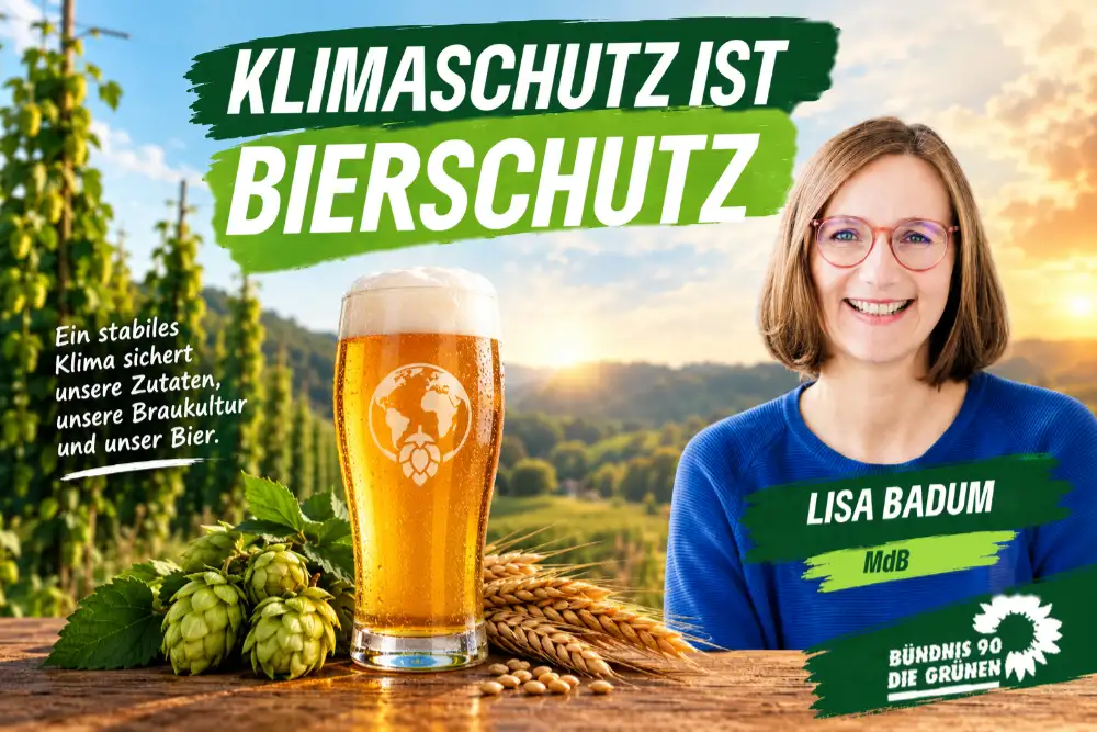 Klimaschutz ist Bierschutz - Vortrag mit Lisa Badum (MdB) in Hausen bei Schonungen